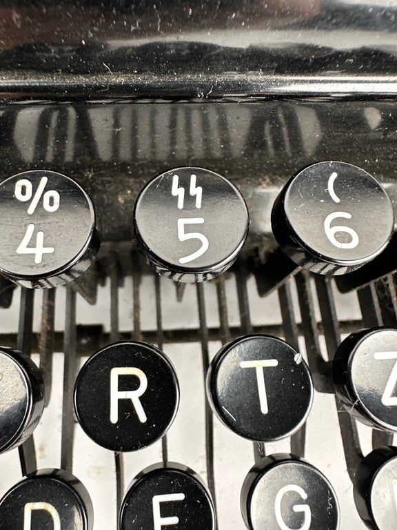 Rare Black Waffen-SS typewriter by Olympia