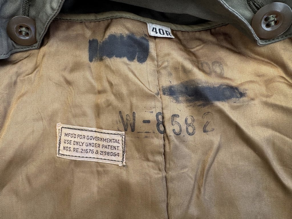 U.S. WWII Army Officer’s OD7 field overcoat / raincoat dated 1944