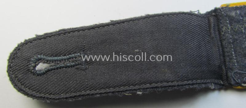 Attractive - albeit regrettably single! - WH (Luftwaffe) NCO-type shoulderstrap as piped in the golden-yellow- (ie. 'goldgelbener'-) coloured branchcolour as was intended for a: 'Feldwebel der Flieger o. Fallschirmtruppen'