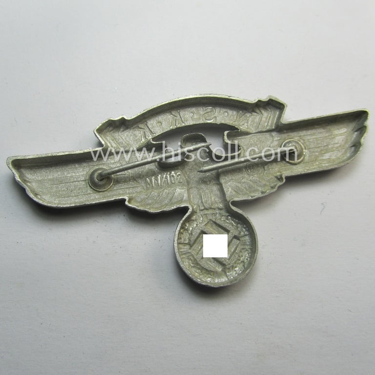 Superb - and truly scarcely encountered! - N.S.K.K. (ie. 'National Socialistisches Kraftfahr Korps') officers'-pattern visor-cap-eagle being a maker- (ie. 'RzM - M1/102'-) marked example that comes in a 'virtually mint- ie. unissued'-, condition