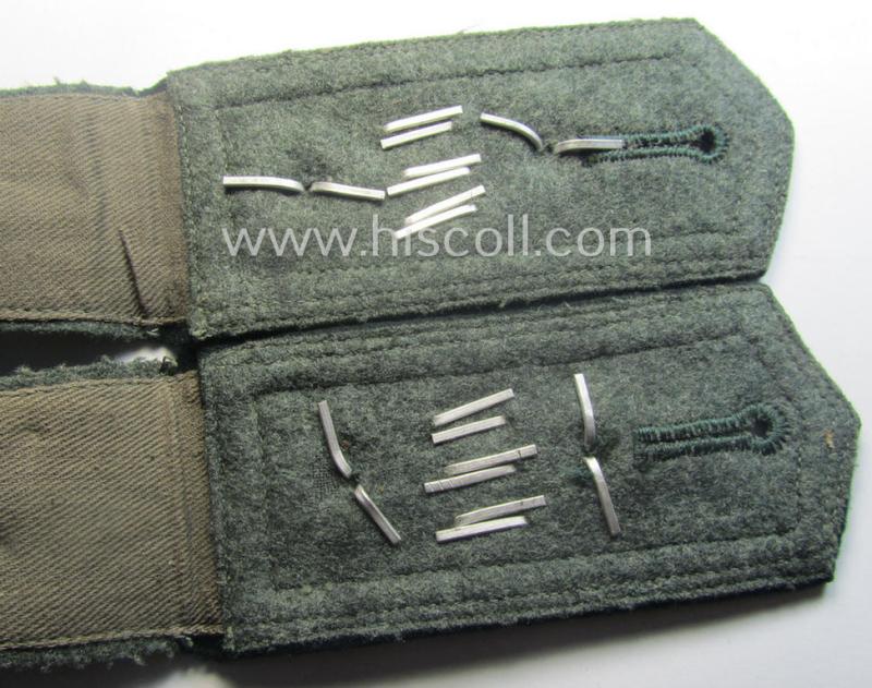 Pair of WH (Heeres) NCO-type (ie. 'M36- o. M40'-pattern- and/or 'pointed-styled'), neatly 'cyphered' shoulderstraps as was intended for usage by an: 'Oberfeldwebel des Infanterie-Rgts. 119'