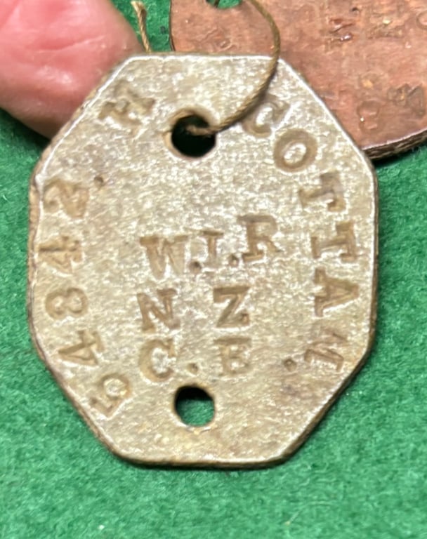 WW1 New Zealand Expeditioanry Force Identity Discs
