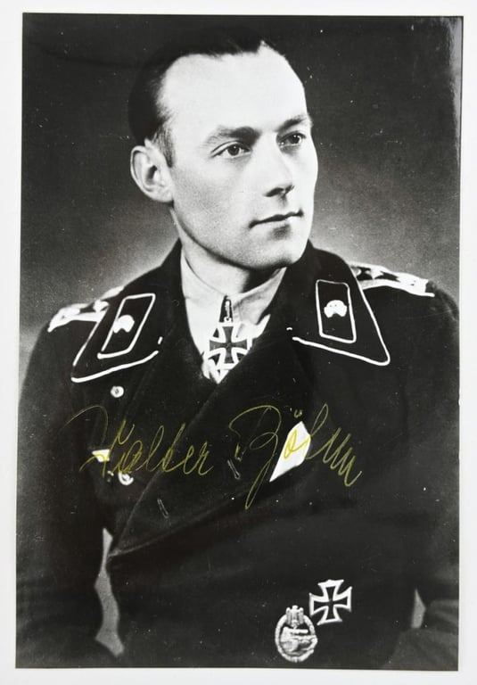 Signature of Wehrmacht Heer KC Recipient 'Walter Böhm'