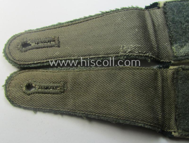 Moderately used- and/or worn - and fully matching and rarely encountered! - pair of WH (Heeres), early-war-period (ie. 'M36 o. M40'-pattern styled-) EM-type shoulderstraps as intended for a: 'Soldat eines Inf.-Rgts. der “Grossdeutschland”-Div.'