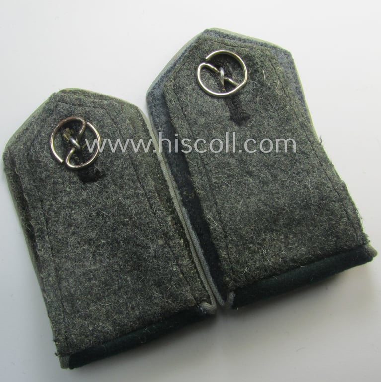 Pair of Eastern-volunteer- (ie. 'Ostvölker'-) related shoulderstraps as was intended for a: 'Turkistanischer'-volunteer serving within the 'Deutsche Wehrmacht' (ie. within the: 'Turkistanisches Legion')