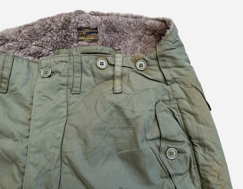 U.S. WWII Army Air Forces Type A-10 Winter Flying Trousers.