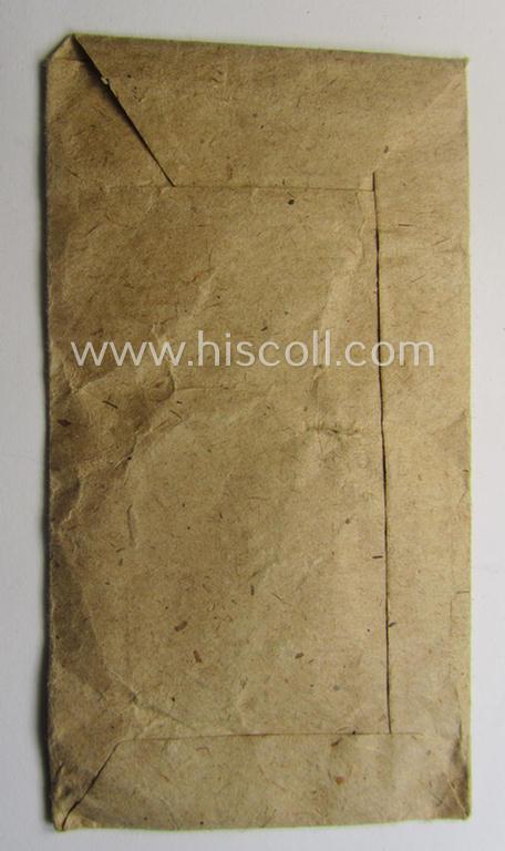 WH (Heeres- ie. Waffen-SS), typical 'Zellstoff'-based (and non-maker-marked!) medal-pouch as was intended for a: 'Panzerkampf-Abzeichen in Bronce' (or: bronze-class PAB)