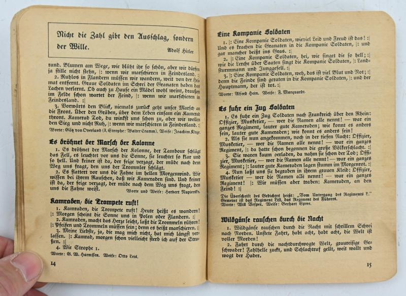 German WH Songbook 'Morgen Marschieren Wir'