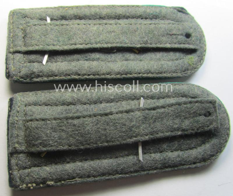 Pair of WH (Heeres) NCO-type (ie. 'M36- o. M40'-pattern) 'cyphered' shoulderstraps: 'Oberfeldwebel des Jäger-Regiments 17 (L)'