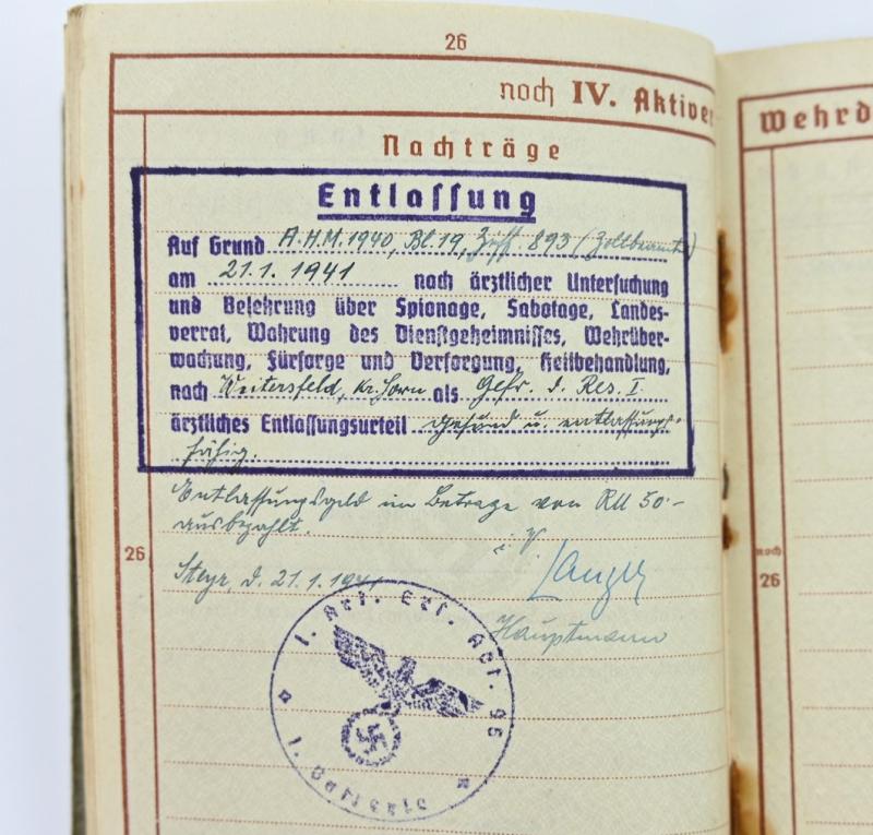 German WH Wehrpass Robert Meier KIA Wolchow