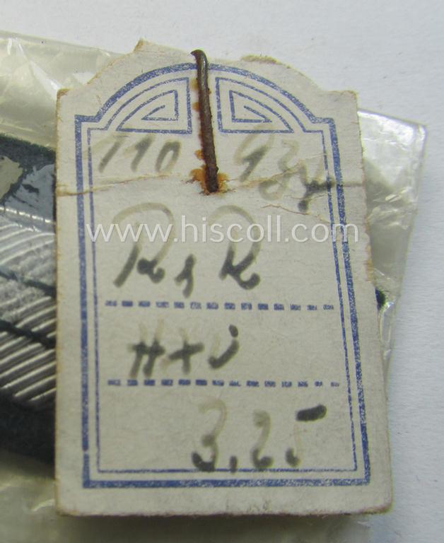 WH (Heeres) officers'-type, hand-embroidered breast-eagle (ie. 'Brustadler für Offiziere') that came stored in its period, 'Cellophan' pouch