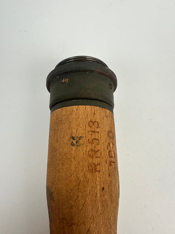 Original German WWII M24 Stick Grenade Wooden Handle RR513 (1940)