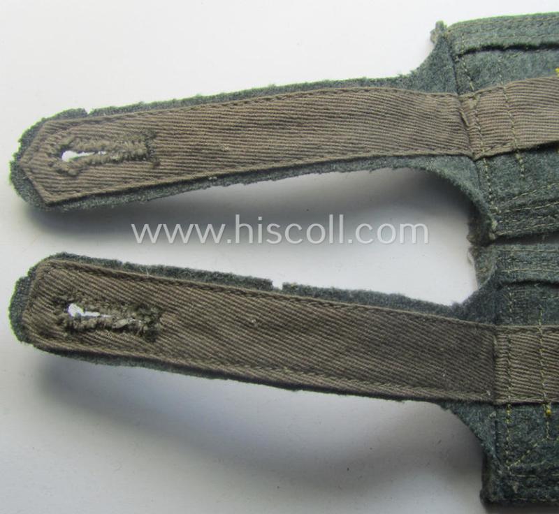 Fully matching pair of neatly 'cyphered'- (and I deem mid- ie. somewhat later-war-period!) WH (Kriegsmarine) NCO-type shoulderstraps as was intended for usage by an: 'Unterfeldwebel eines Küsten-Artillerie-Rgts.'