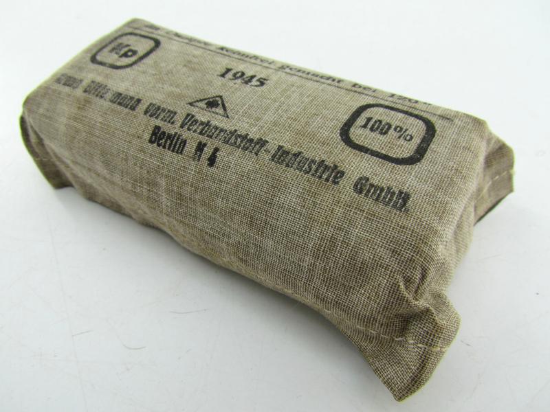 Original German WWII First Aid Bandage – Verbandpäckchen 1945 (Berlin)