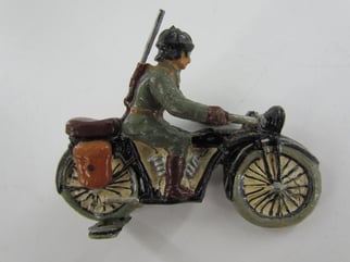 German Soldier On a Motor Bike ( Lineol...