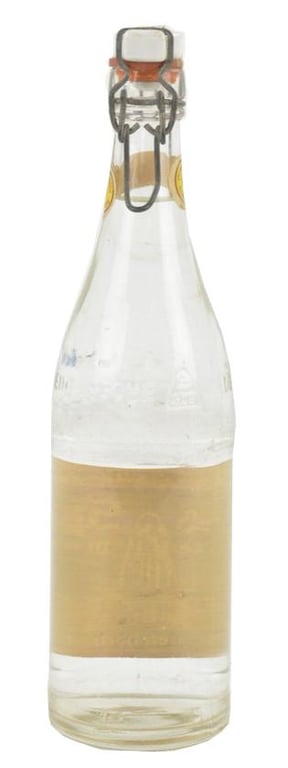 German Third Reich Era Water Bottle with Content