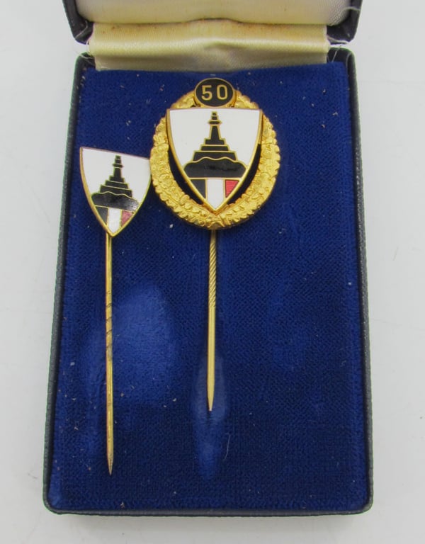 Kyffhäuserbund 50-Year Membership Stick Pin Set – Cased