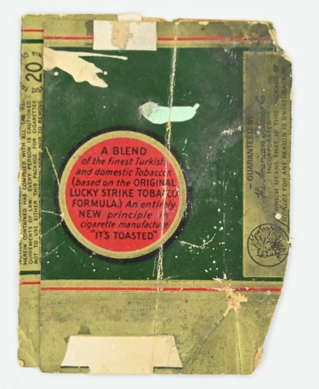 US WW2 Wrap of Lucky Strike Cigarets