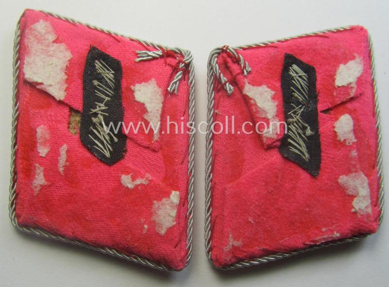 Pair of WH (Luftwaffe) collar-tabs (ie. 'Kragenspiegel') as was intended for usage by a: 'Flieger-Ingenieur' (being a rank similar to: 'Leutnant')