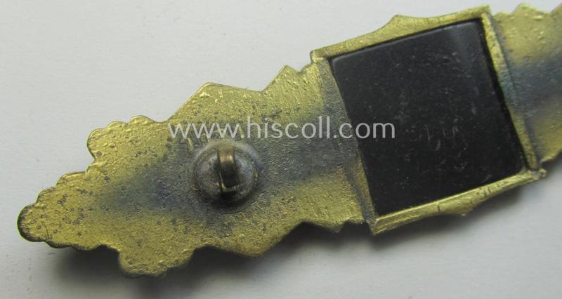 'Nahkampfspange in Bronze' (or: bronze-class close-combat clasp ie. CCC) being a maker- (ie. 'F.&B.-L.'-) marked- and/or minimally converse-shaped specimen as was produced by the maker- (ie. 'Hersteller') 'Funcke u. Brüninghaus'