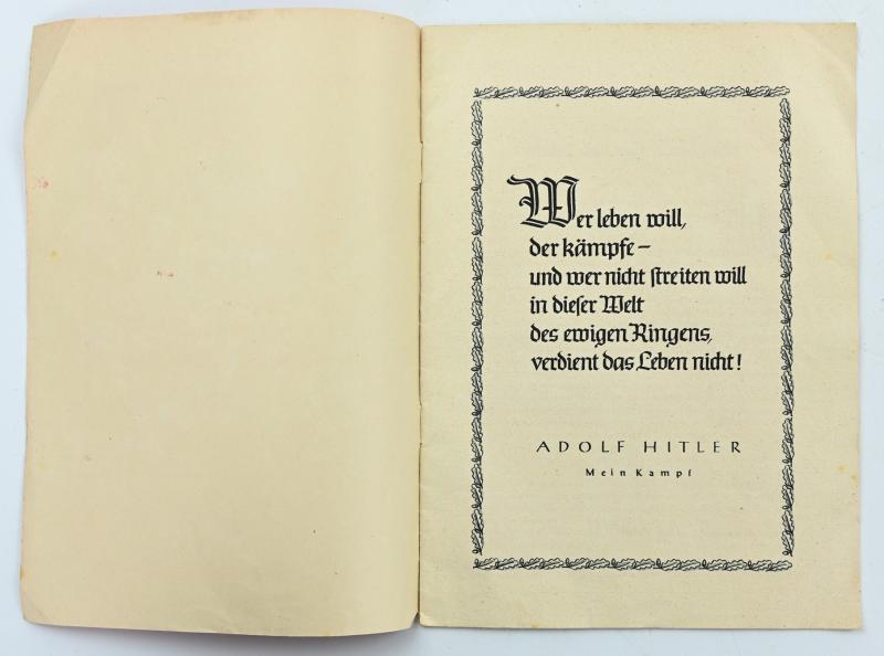 German Third Reich Booklet 'Deutschlands Heer, Deutschlands Schwert'