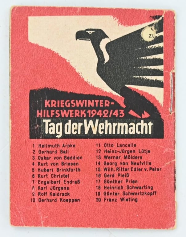 German WHW Pocket Booklet 'Helden der Wehrmacht'