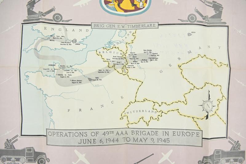 US WW2 Route Map 131st AAA