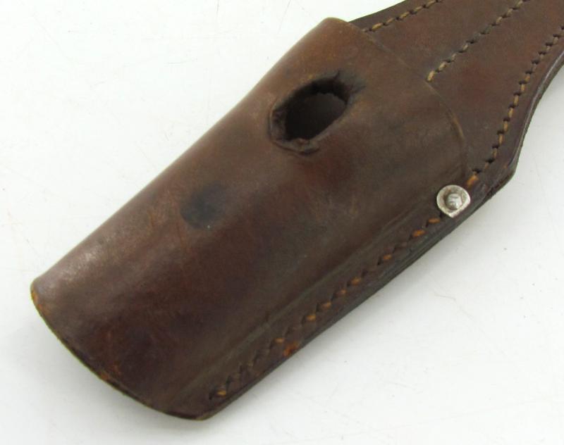 Early K98 bayonet frog in brown leather 1938