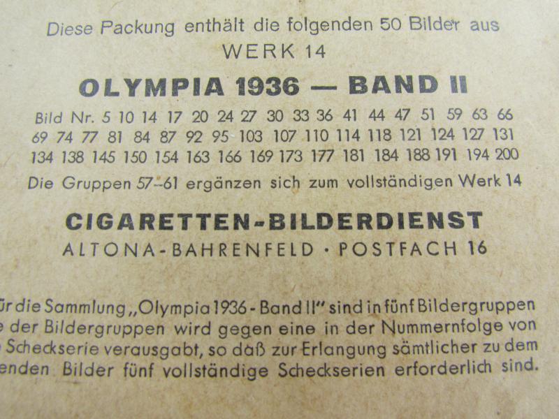 Collection pictures Olympia 1936 ( Bilder Gruppe 60 )