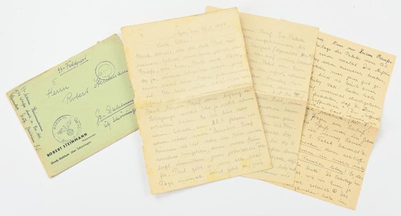 German Waffen-SS Feldpost Letter with Envelop