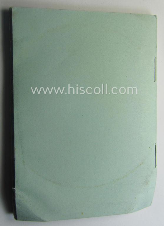 Neat - and actually scarcely encountered! - example of the 16-paged- and/or small-sized booklet on the German ('standard'-issue) 'Wehrmacht' gasmask ('Model S'), entitled: 'Die S-Maske'