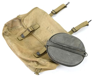 US WW2 M-1936 Musset Bag with Messtin 'Groesbeek'