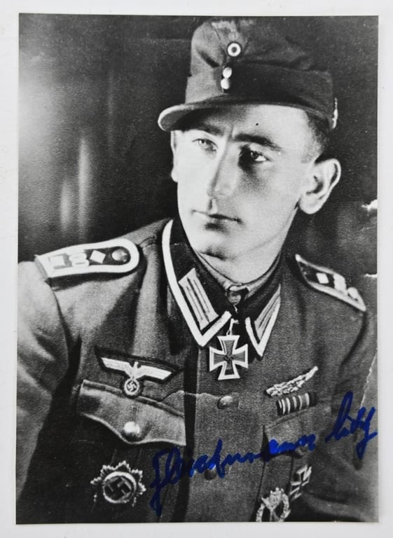 Signature of Wehrmacht Heer KC Recipient 'Ludwig Fleischmann'
