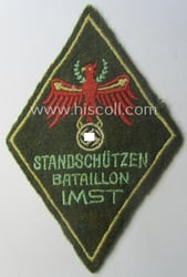 'Ärmelabzeichen des Standschützenbataillon Imst' (being a neatly machine-embroidered-...