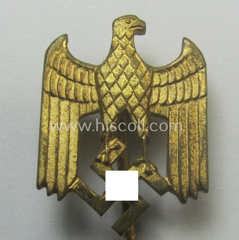 Bright-golden-toned lapel-pin (ie. 'Zivilabzeichen') to be worn on the civil attire as was intended for usage by the various staff-members of the 'Kriegsmarine'