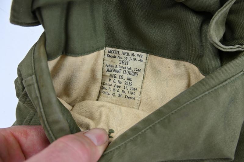 US WW2 M-1943 M43 Combat Jacket 101st Airborne Division