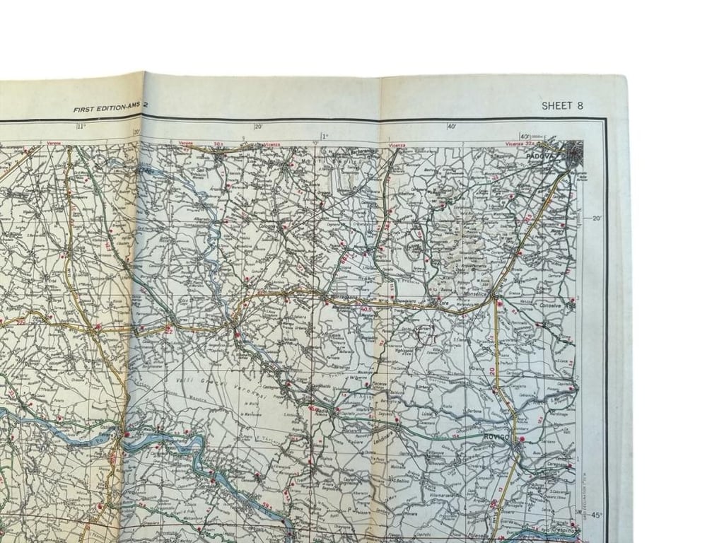 US WWII Road Map for the Italian Campaign ( Sheet nr 8 )