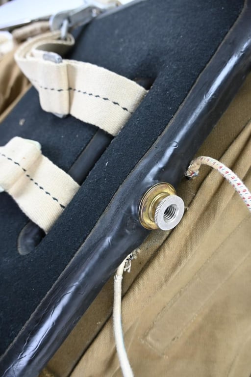 USAAF WW2 Named Irving Seat Type Parachute Harness Assembly