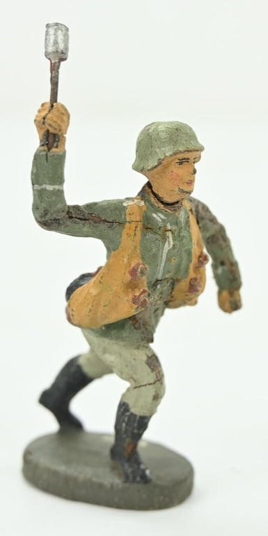 German Elastolin Toy Figure 'Grenade Trower'