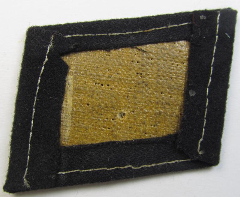 Attractive, Waffen-SS - so-called: 'RzM-styled' - enlisted-mens'- (ie. NCO-) type collar-tab as was intended for usage by soldiers ie. NCOs of the: '19. Waffen-Grenadier-Division der SS' ("Lettische Nr. 2")