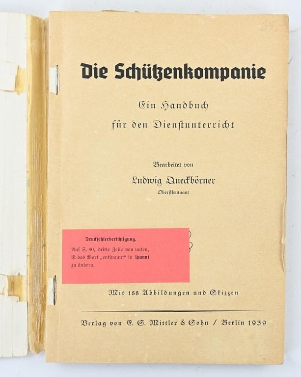 German WH Handbook "Die Schutze Kompanie"