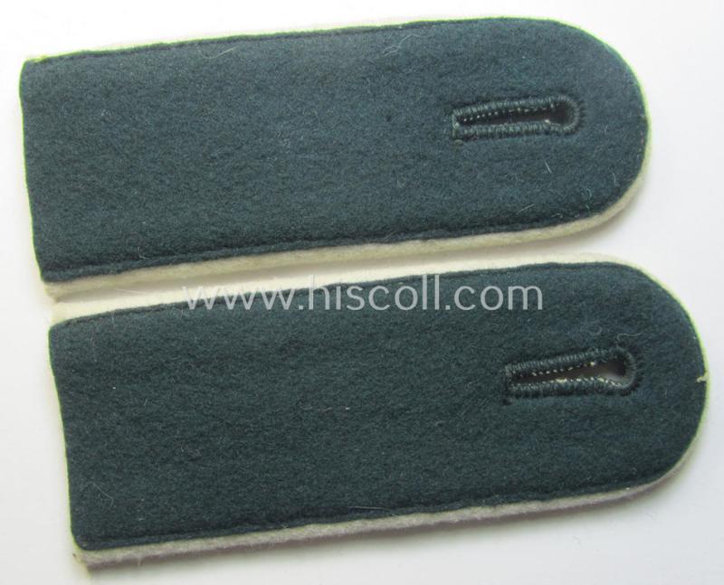 Pair of WH (Heeres) early-war-period- (ie. 'M36'- ie. 'M40'-pattern) 'cyphered' EM-type shoulderstraps: 'Soldat des Infanterie-Rgts. 46'