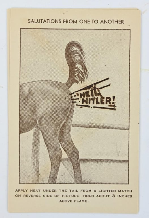 US WW2 Ant-Hitler Propaganda Envelop and Cards