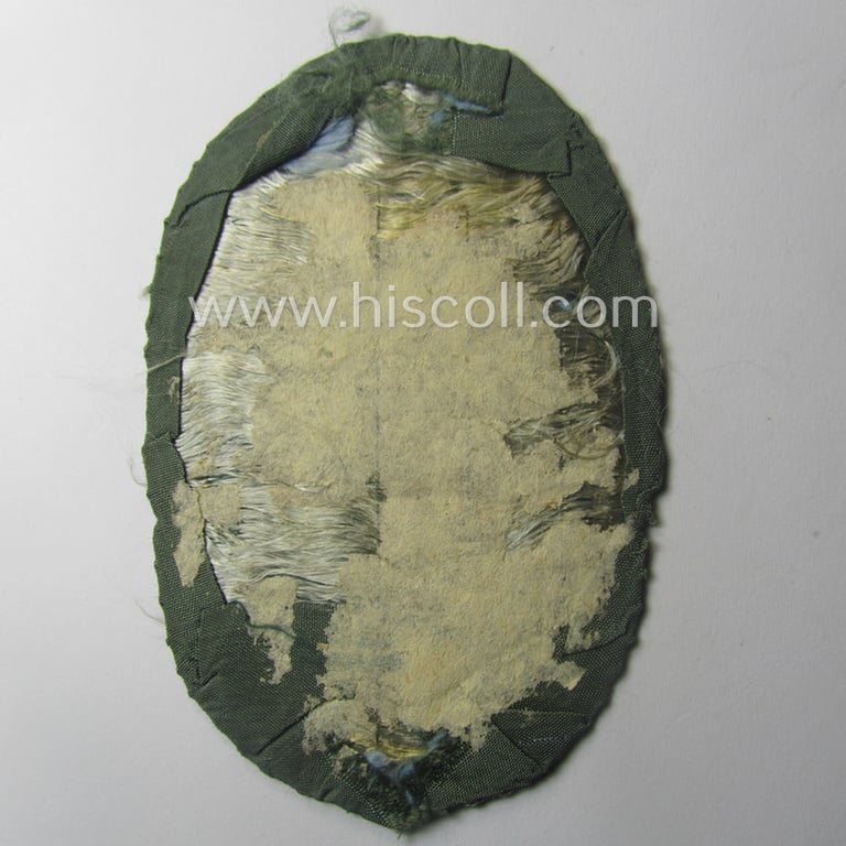 Superb - truly used- and/or worn! - 'BeVo'-type armshield (of the first pattern!) entitled: 'Biz Alla Bilen - Turkistan' (as intended for a volunteer who served within the: 'Deutsche Wehrmacht' ie. within the: 'Turkistanisches Legion')