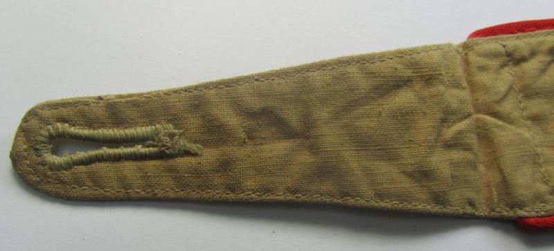 Single, WH (Luftwaffe) 'tropical-issued'-shoulderstrap (as was specifically intended for usage on the tropical-shirts ie. tunics) as was specifically intended for a: 'Soldat der Flakartillerie-Trpn.'
