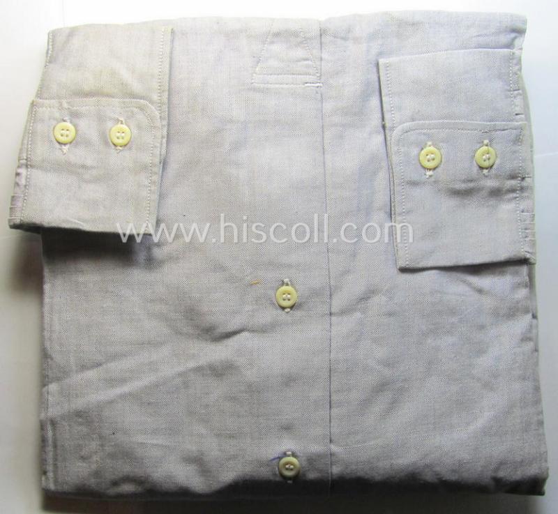 WH (LW) 'standard-issue'-pattern, bluish-coloured- (ie. 'blaumelliertes'): 'under-the-tunic'-shirt (ie. 'Diensthemd') that bears a: 'P N - 41'-designation