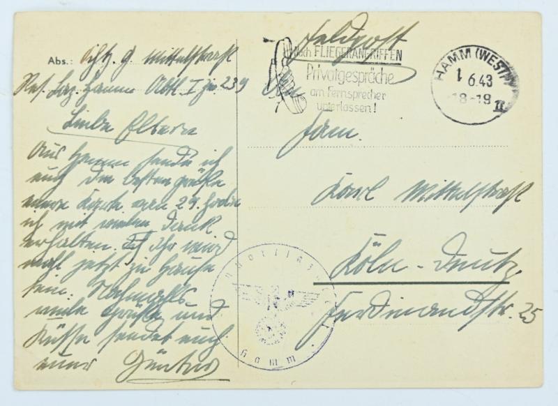 German WH Postcard 'Panzerjager Ersatz Abteilung 6'