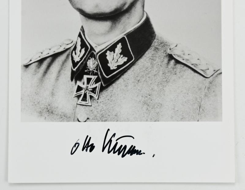Postcard with Signature of Waffen-SS KC-OL&S Recipient 'Otto Kumm'