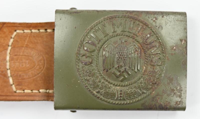 German WH Beltbuckle with Tab 'C.W. Motz 1941'