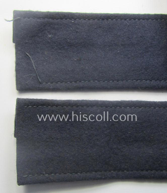 Typical 'smooth-woolen'-based, enlisted-mens'- (ie. NCO-) pattern WH (Luftwaffe) cuff-title (ie. 'Ärmelstreifen') entitled: 'Hermann Göring' (being an I deem presumably issued- albeit never worn nor tunic-attached and minimally damaged example...